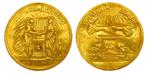 ANRO-1432 Holandese-Armenian Marriage Medal - (Altar : Matrimony) - Gold.jpg
